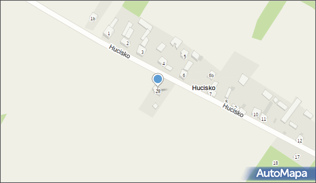 Hucisko, Hucisko, 28, mapa Hucisko