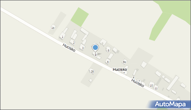 Hucisko, Hucisko, 4, mapa Hucisko