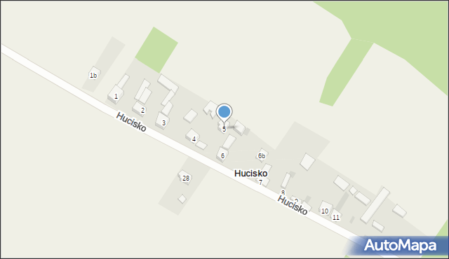 Hucisko, Hucisko, 5, mapa Hucisko