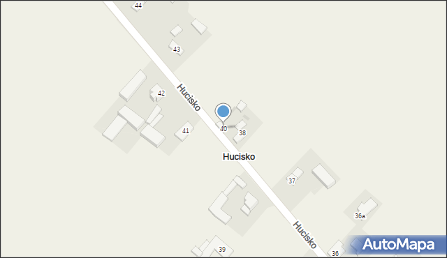 Hucisko, Hucisko, 40, mapa Hucisko