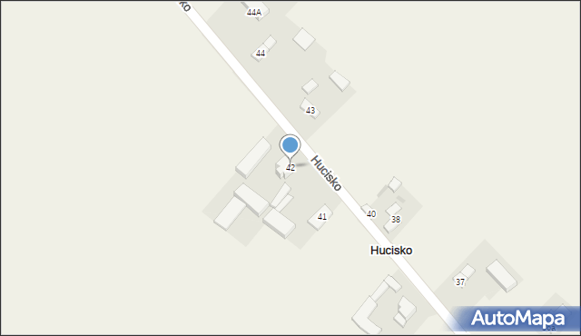 Hucisko, Hucisko, 42, mapa Hucisko