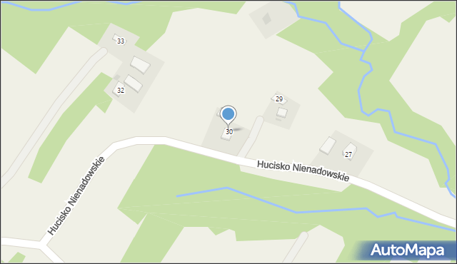 Hucisko Nienadowskie, Hucisko Nienadowskie, 30, mapa Hucisko Nienadowskie