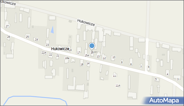 Hukowicze, Hukowicze, 15, mapa Hukowicze