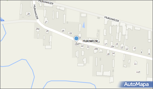 Hukowicze, Hukowicze, 22A, mapa Hukowicze