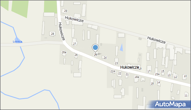 Hukowicze, Hukowicze, 25, mapa Hukowicze