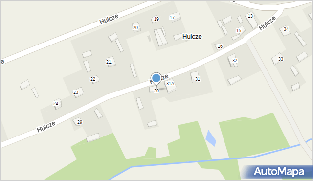 Hulcze, Hulcze, 30, mapa Hulcze