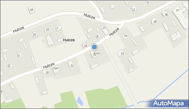 Hulcze, Hulcze, 32, mapa Hulcze