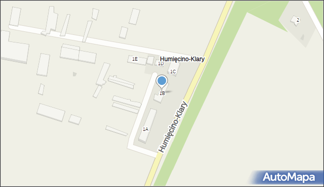 Humięcino-Koski, Humięcino-Klary, 1B, mapa Humięcino-Koski