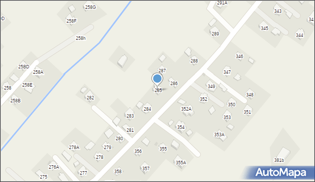 Humniska, Humniska, 285, mapa Humniska