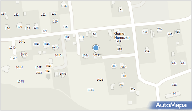 Hureczko, Hureczko, 102A, mapa Hureczko