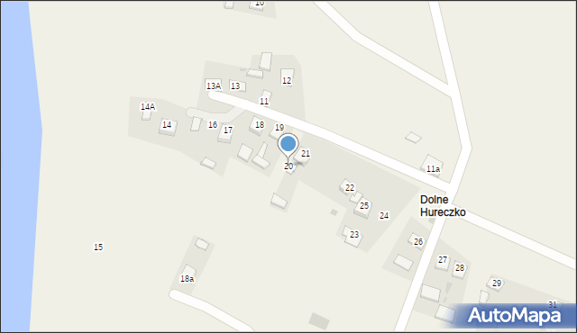 Hureczko, Hureczko, 20, mapa Hureczko