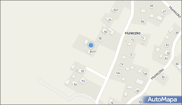 Hureczko, Hureczko, 57, mapa Hureczko