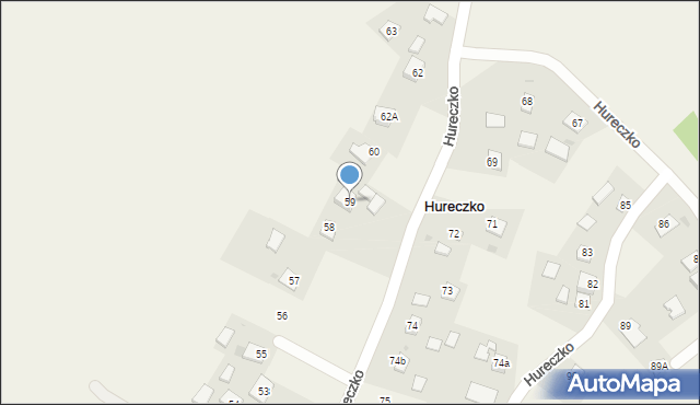 Hureczko, Hureczko, 59, mapa Hureczko
