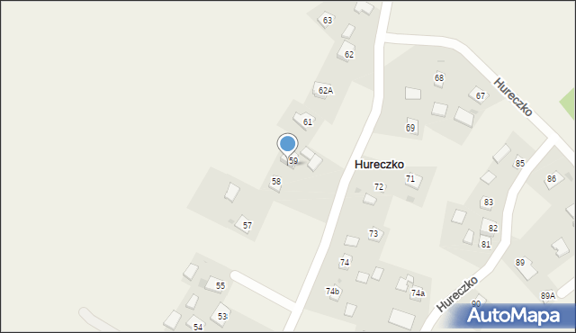 Hureczko, Hureczko, 59a, mapa Hureczko