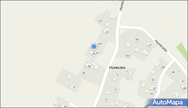 Hureczko, Hureczko, 61, mapa Hureczko