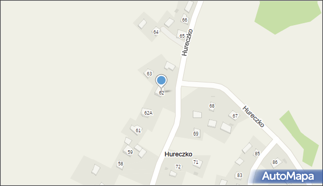 Hureczko, Hureczko, 62, mapa Hureczko