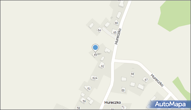 Hureczko, Hureczko, 63, mapa Hureczko