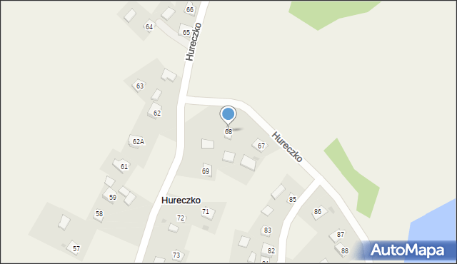 Hureczko, Hureczko, 68, mapa Hureczko