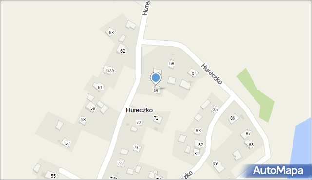 Hureczko, Hureczko, 69, mapa Hureczko