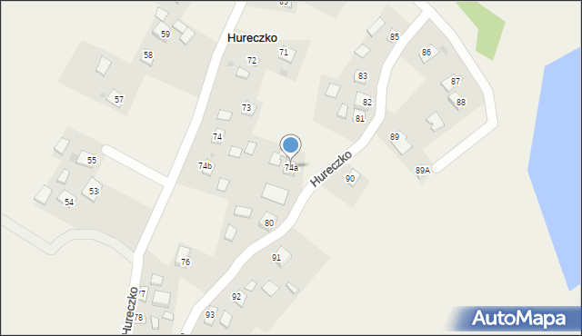 Hureczko, Hureczko, 74a, mapa Hureczko