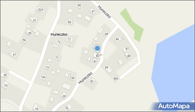 Hureczko, Hureczko, 82, mapa Hureczko