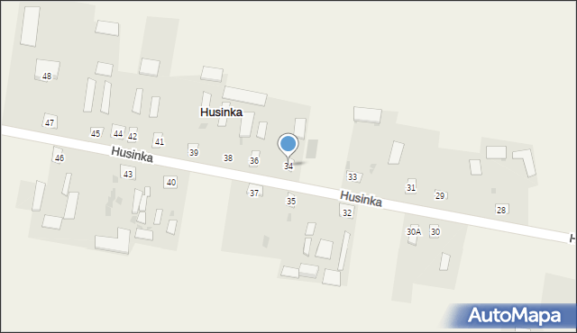 Husinka, Husinka, 34, mapa Husinka