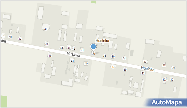 Husinka, Husinka, 39, mapa Husinka