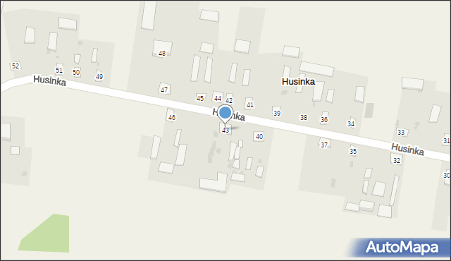 Husinka, Husinka, 43, mapa Husinka