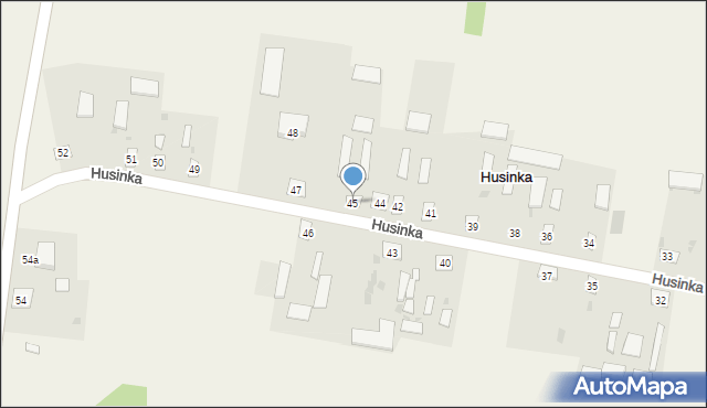 Husinka, Husinka, 45, mapa Husinka