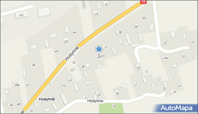 Husynne, Husynne, 121, mapa Husynne