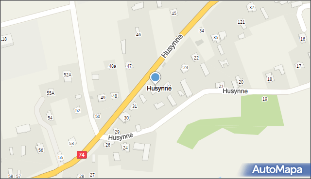 Husynne, Husynne, 32, mapa Husynne