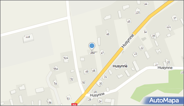 Husynne, Husynne, 48a, mapa Husynne