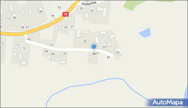 Husynne, Husynne, 66, mapa Husynne