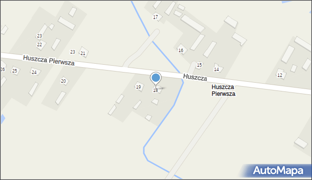 Huszcza, Huszcza Pierwsza, 18, mapa Huszcza