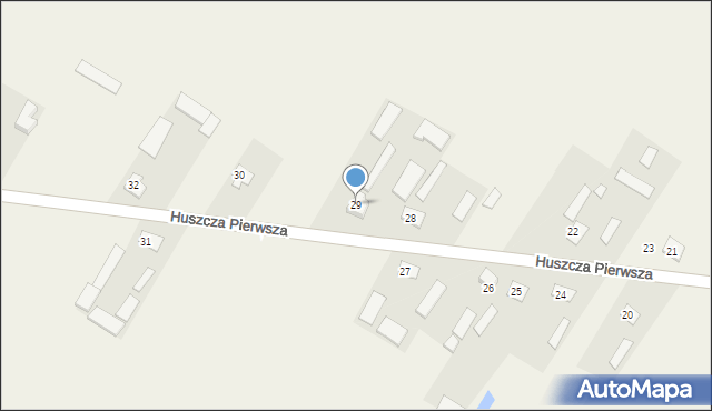 Huszcza, Huszcza Pierwsza, 29, mapa Huszcza