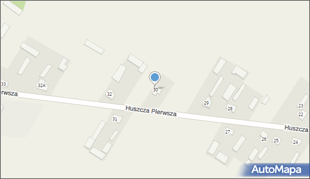 Huszcza, Huszcza Pierwsza, 30, mapa Huszcza