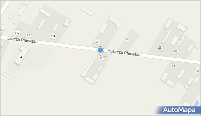 Huszcza, Huszcza Pierwsza, 31, mapa Huszcza