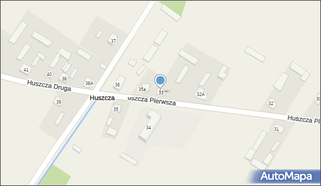 Huszcza, Huszcza Pierwsza, 33, mapa Huszcza