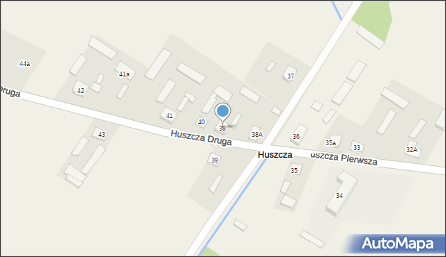 Huszcza, Huszcza Pierwsza, 38, mapa Huszcza