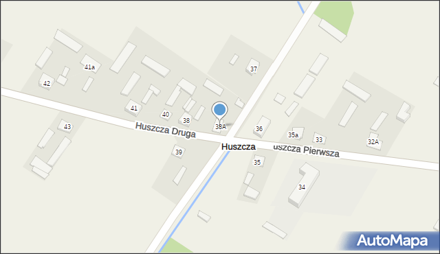 Huszcza, Huszcza Pierwsza, 38A, mapa Huszcza