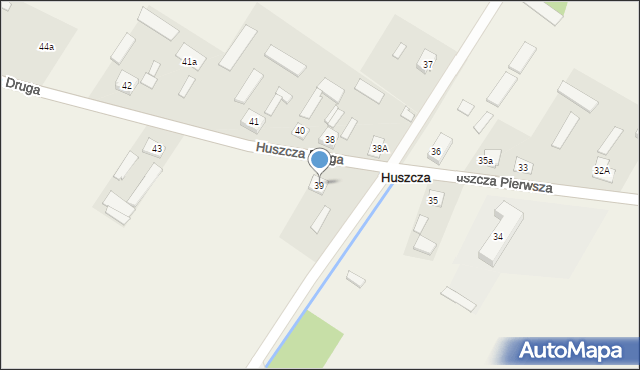 Huszcza, Huszcza Pierwsza, 39, mapa Huszcza