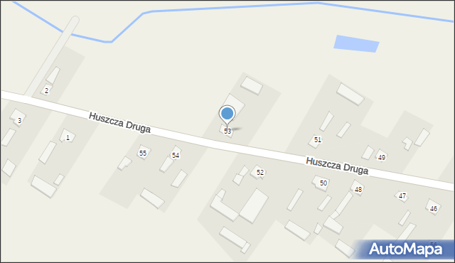 Huszcza, Huszcza Pierwsza, 53, mapa Huszcza