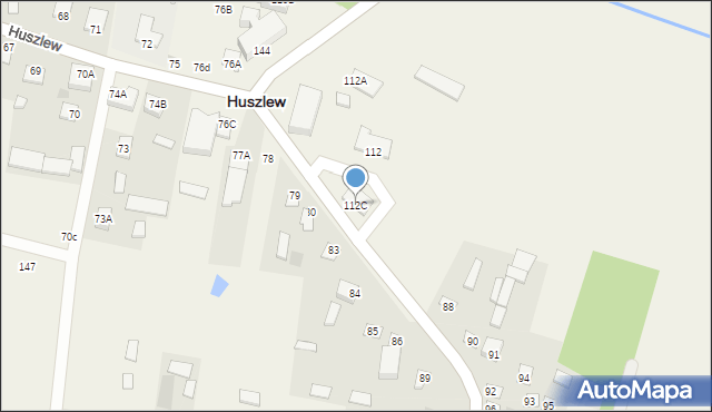 Huszlew, Huszlew, 112C, mapa Huszlew