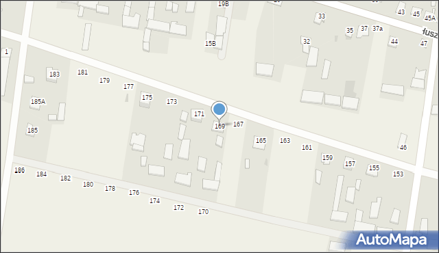 Huszlew, Huszlew, 169, mapa Huszlew