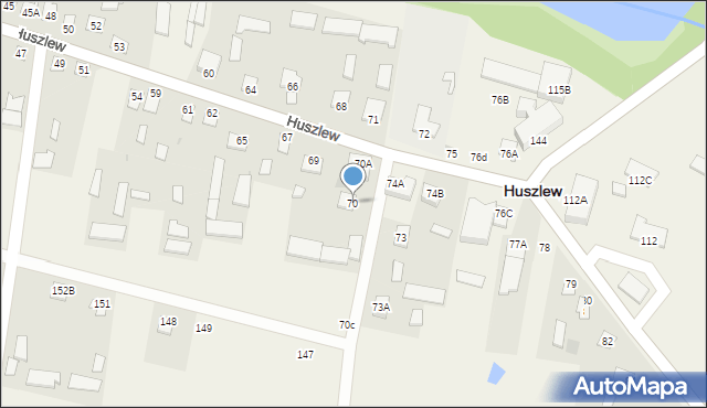 Huszlew, Huszlew, 70, mapa Huszlew