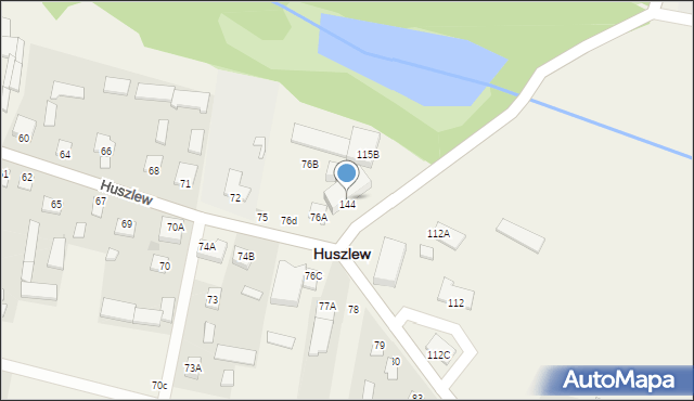 Huszlew, Huszlew, 77, mapa Huszlew