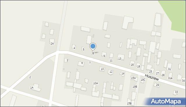 Huszlew, Huszlew, 8, mapa Huszlew