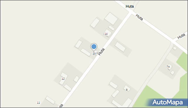 Huta, Huta, 13, mapa Huta