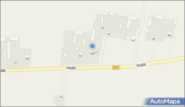 Huta, Huta, 62A, mapa Huta