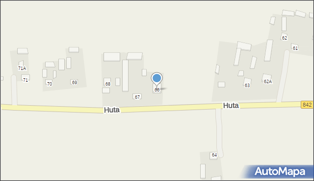 Huta, Huta, 66, mapa Huta